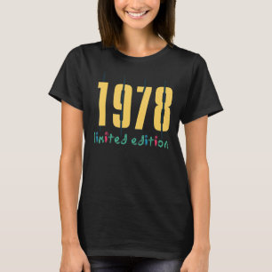 44e Verjaardag Dames Mannen 44 Jaar 1978 Cadeau 6 T-shirt