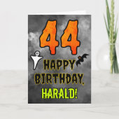 44e verjaardag: Eerie Halloween Theme + Aangepaste Kaart (Voorkant)