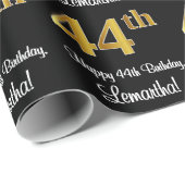 44e verjaardag: Elegante luxe faux gouden look # Cadeaupapier (Rol Hoek)