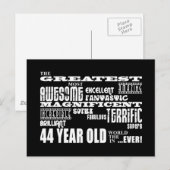 44e verjaardag feest grootste 44 jaar oud uitnodiging briefkaart (Voorkant / Achterkant)