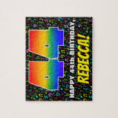 44e verjaardag — Fun, Colorful Music Symbols & "44 Legpuzzel (Verticaal)