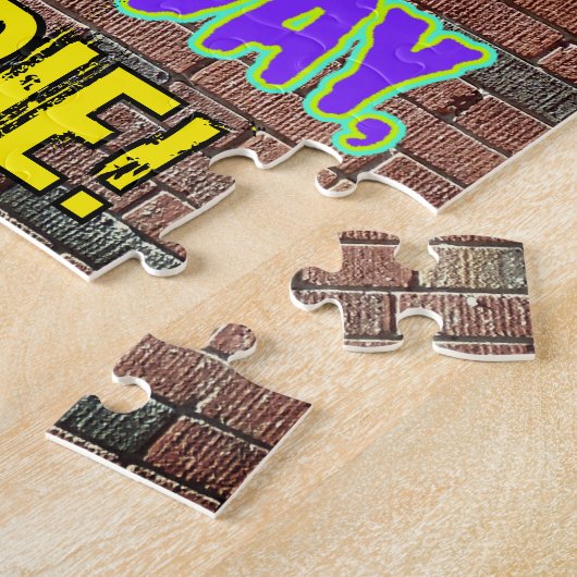 44e verjaardag ~ Fun, geïnspireerd door Urban Graf Legpuzzel (Zijkant)