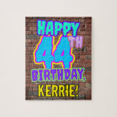 44e verjaardag ~ Fun, geïnspireerd door Urban Graf Legpuzzel (Verticaal)