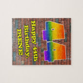 44e verjaardag: Fun Graffiti-geïnspireerde regenbo Legpuzzel (Horizontaal)