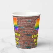 44e verjaardag: Fun Graffiti-geïnspireerde regenbo Papieren Bekers (Links)