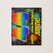 44e verjaardag: Fun, kleurrijk gevuurwerk Legpuzzel (Verticaal)