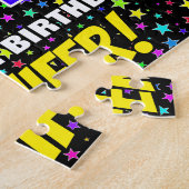 44e verjaardag — Fun, kleurrijk Star Field Pattern Legpuzzel (Zijkant)