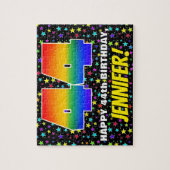 44e verjaardag — Fun, kleurrijk Star Field Pattern Legpuzzel (Verticaal)