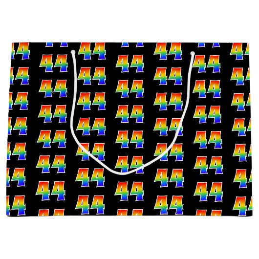 44e verjaardag: Fun Rainbow Event Nummer 44 Patroo Groot Cadeauzakje (Voorkant)