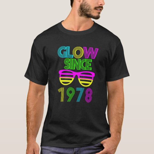 44e verjaardag gloed sinds 1978  zonnebril R T-shirt (Voorkant)