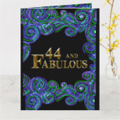 44e verjaardag  kaart (Gele Bloem)