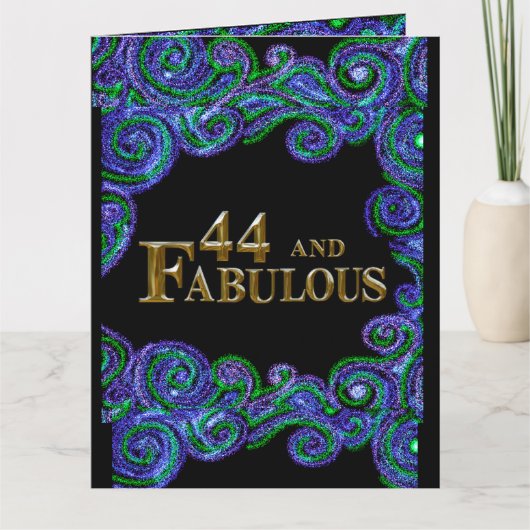 44e verjaardag  kaart (Voorkant)
