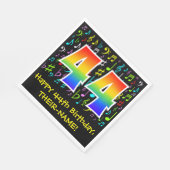 44e verjaardag - Kleurrijke muzieksymbolen, Rainbo Servet (Hoek)