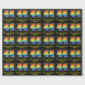 44e verjaardag: kleurrijke muzieksymbolen, regenbo cadeaupapier (Vlak)