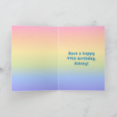 44e verjaardag: kleurrijke regenboog # 44, Naam op Kaart (Binnen)