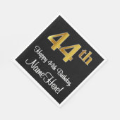 44e verjaardag ~ Luxurieuze Faux Gold-look # Servet (Hoek)