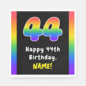 44e verjaardag: Regenboogspectrum # 44, Aangepaste Servet (Voorkant)