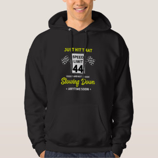 44e verjaardag snelheidslimiet teken 44 mph grappi hoodie