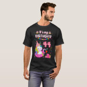 44e verjaardag Unicorn Duck Swimming Pool 44 T-shirt (Voorkant volledig)