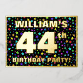 44e verjaardag van de gevechtsdag - vun, kleurrijk folie uitnodiging (Voorkant)