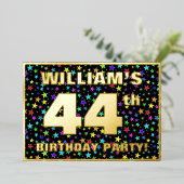 44e verjaardag van de gevechtsdag - vun, kleurrijk folie uitnodiging (Staand Voorkant)