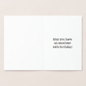 44e verjaardag: Vet "44 JAAR OUD!" Goudfolie Kaart (Binnen)