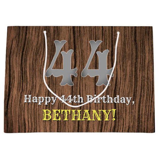 44e verjaardag: Western geïnspireerde kijk in het  Groot Cadeauzakje (Voorkant)