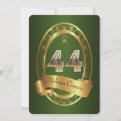 44e, verjaardagsfeest vrouw man, elegante kleur kaart (Voorkant)