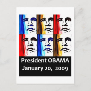 44E ZUIVERE PRESIDENT BARACK OBAMA-INAUGURATIE BRIEFKAART