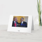 44ste en 45ste President van de V.S. Obama en Kaart (Achterkant)