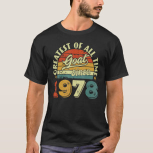 44ste verjaardag 44 jaar oud GOAT sinds 1978 T-shirt