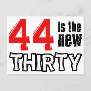 44ste verjaardag design briefkaart