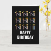 44ste verjaardag met kaarsen kaart (Gele Bloem)