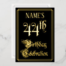 44ste Verjaardagsfeest — Fancy Script & Aangepaste