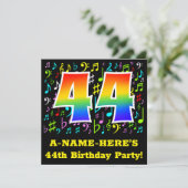 44ste verjaardagsfeestje: Leuke muzieksymbolen, Ra Kaart (Staand voorkant)