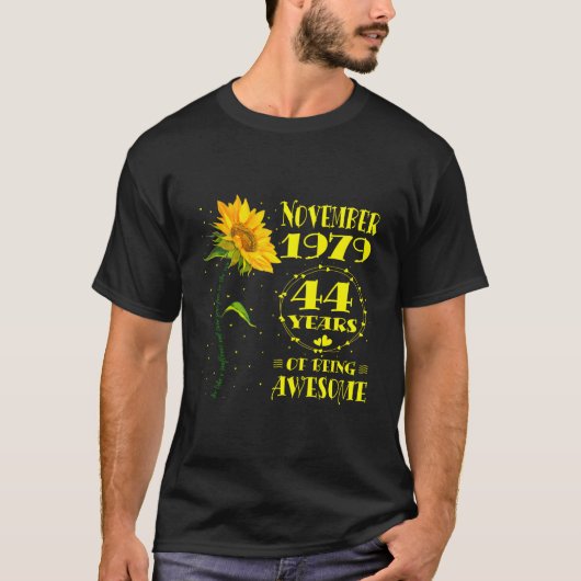 44Th 44 Geboren November 1979 T-shirt (Voorkant)