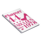 44th Birthday Chapter 44 Fabulous Since 1978 Notitieboek (Rechterzijde)