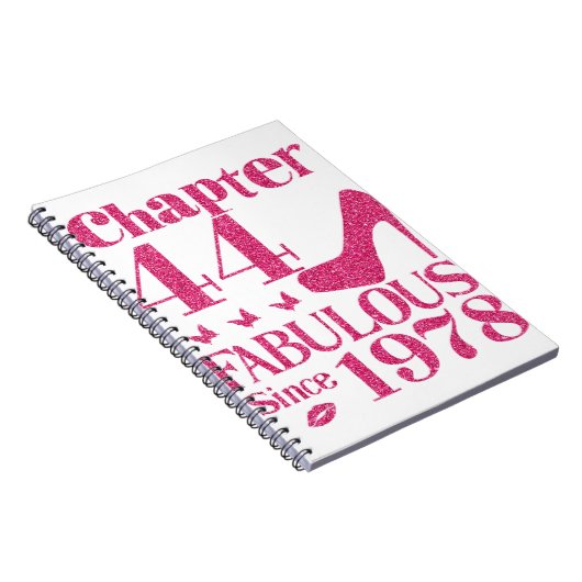 44th Birthday Chapter 44 Fabulous Since 1978 Notitieboek (Rechterzijde)