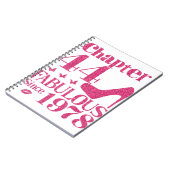 44th Birthday Chapter 44 Fabulous Since 1978 Notitieboek (Linkerzijde)