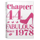 44th Birthday Chapter 44 Fabulous Since 1978 Notitieboek (Voorkant)