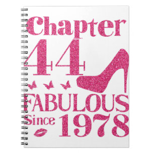 44th Birthday Chapter 44 Fabulous Since 1978 Notitieboek