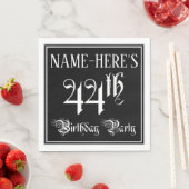 44th Birthday Party — Fancy Script + Custom Name Servet (Insitu)