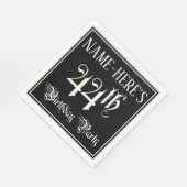 44th Birthday Party — Fancy Script + Custom Name Servet (Hoek)