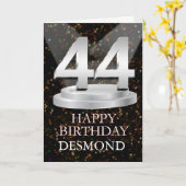 44th Birthday Spotlights Voeg een naam toe Kaart (Gele Bloem)