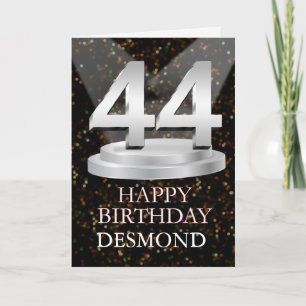 44th Birthday Spotlights Voeg een naam toe Kaart
