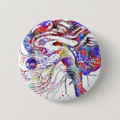 4522bBrain craniale zenuwen, hersencraniale zenuwe Ronde Button 5,7 Cm (Voorkant)