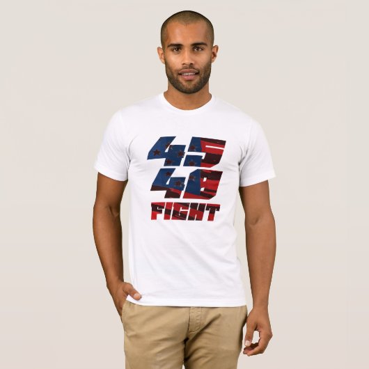 4548 Dark Flag Trump Fight T-shirt (Voorkant volledig)
