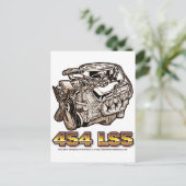454 LS5-motor Briefkaart (Staand voorkant)