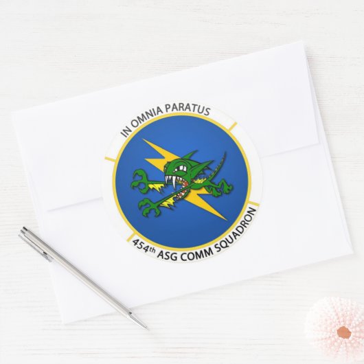 454e Comm-Sticker Ronde Sticker (Envelop)