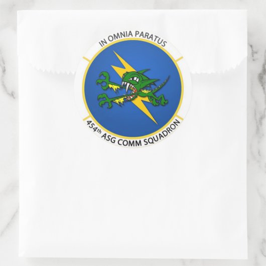 454e Comm-Sticker Ronde Sticker (Tas)